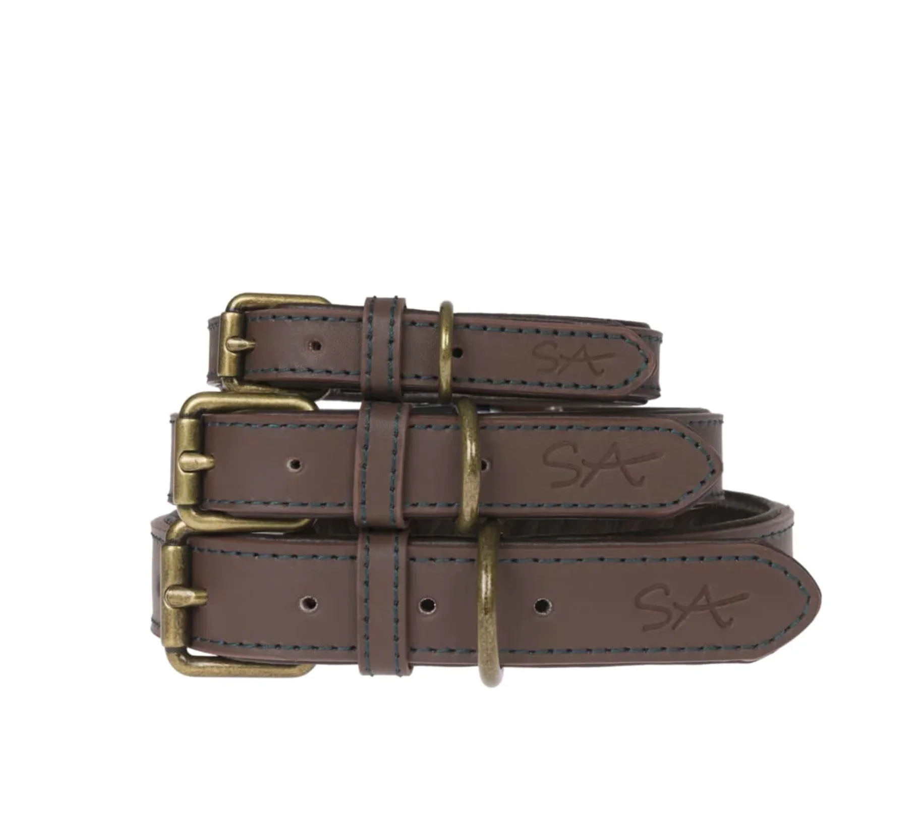 Sophie Allport Leather Dog Collar, Woof - Image 2