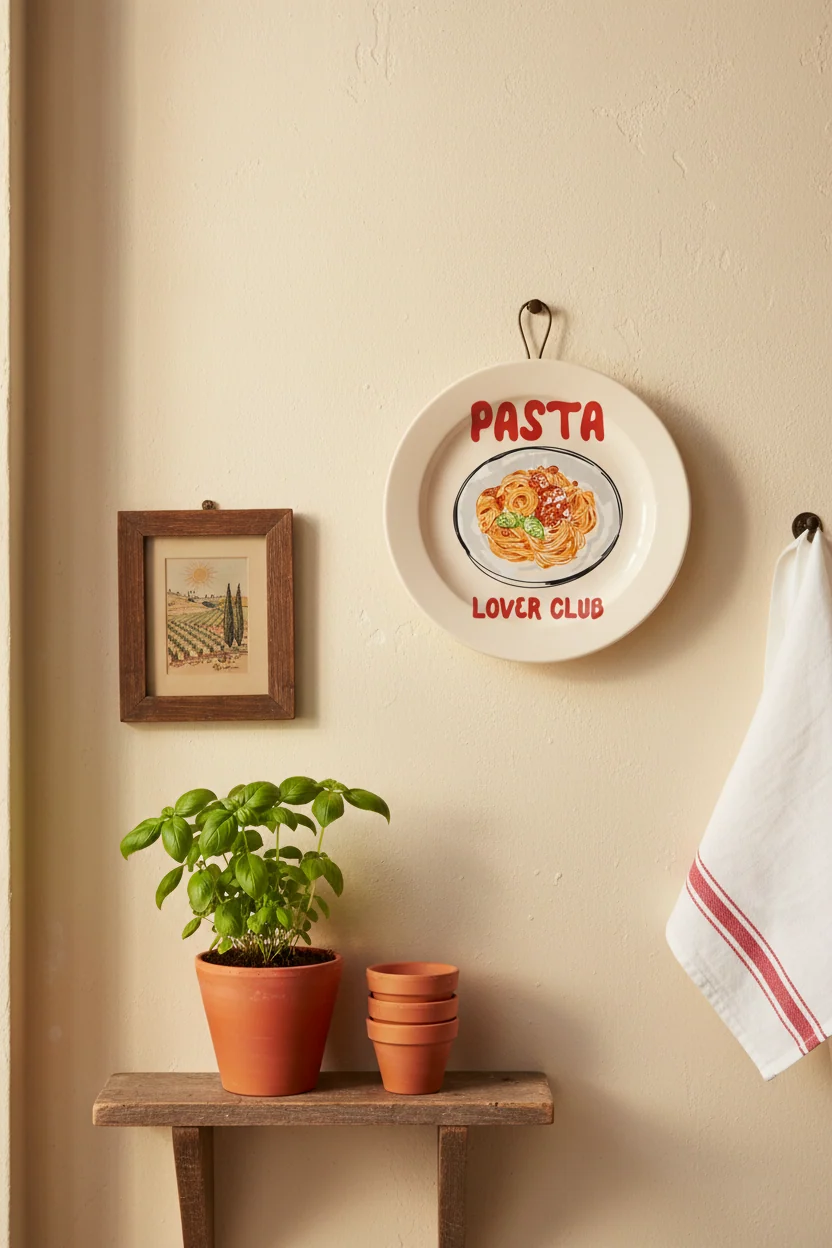 Spaghetti Pasta Club Ceramic Dinner Plate By Ezbie - Image 3