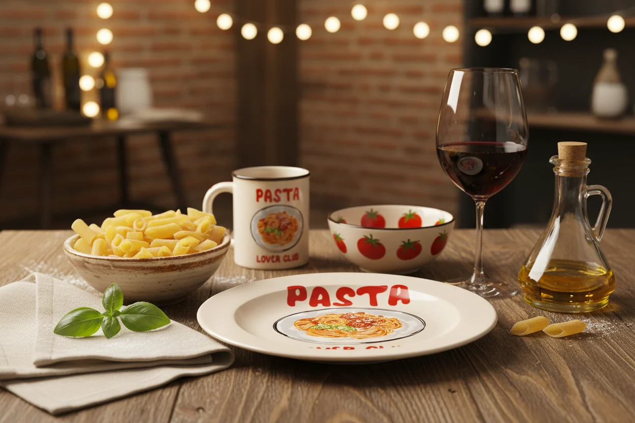 Spaghetti Pasta Club Ceramic Dinner Plate By Ezbie - Image 6