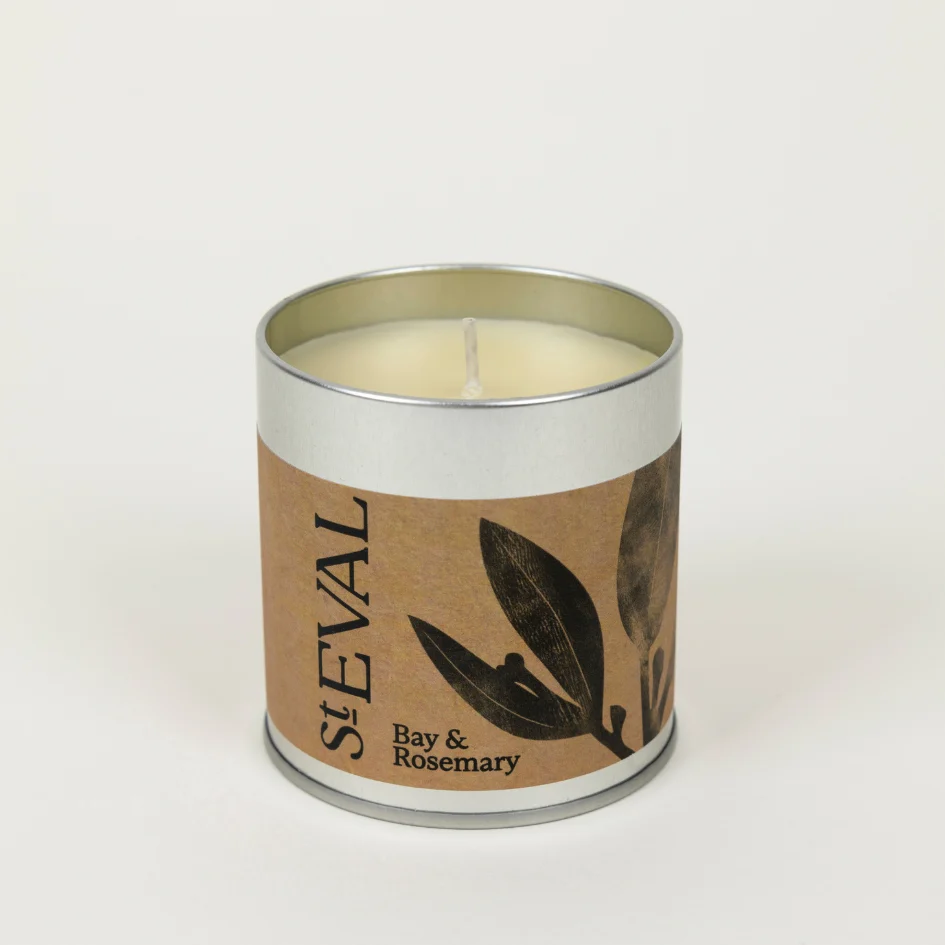 St Eval Bay & Rosemary Scented Tin Candle - Image 2