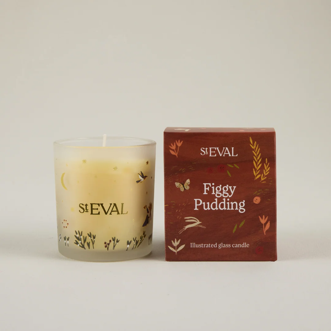 St Eval Figgy Pudding Scented Candle ,Wonderland Glass