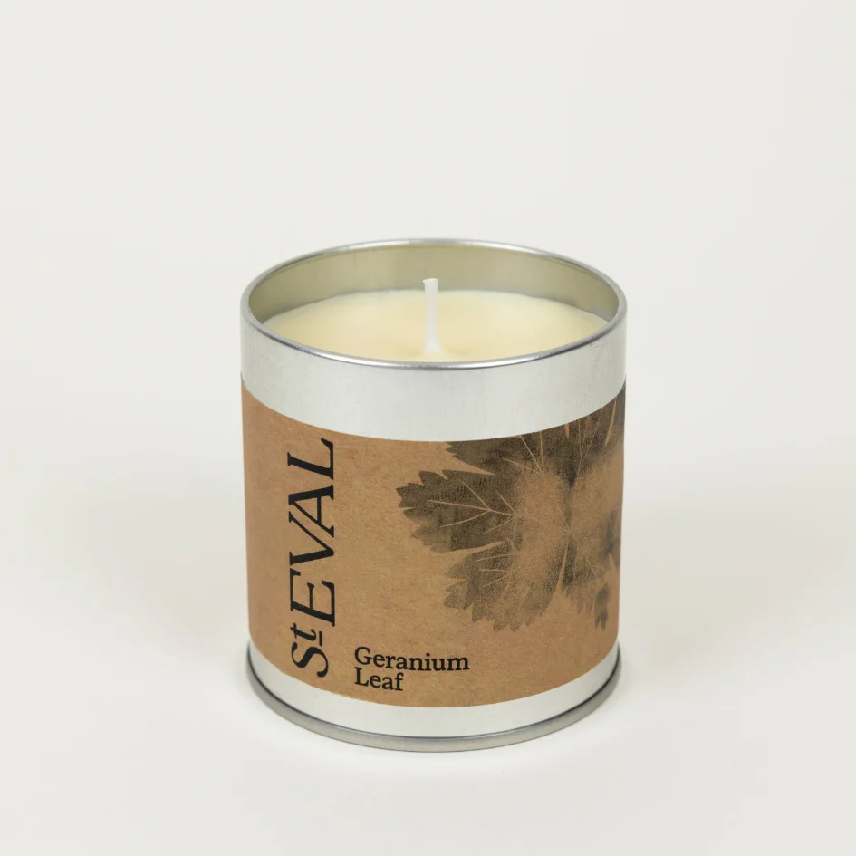 St Eval Geranium Leaf Scented Tin Candle - Image 2