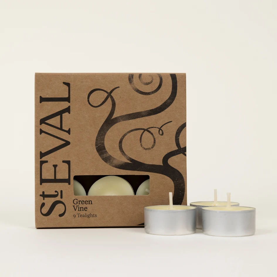 St Eval Green Vine Scented Tealights, (Set Of 9) - Image 2