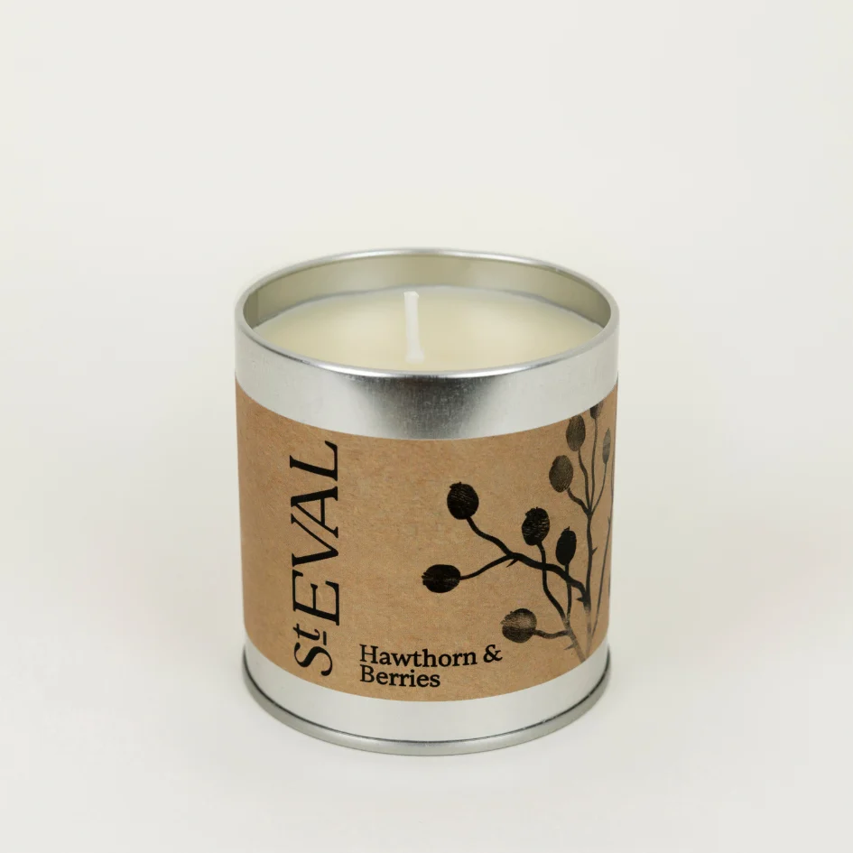 St Eval Hawthorn & Berries Scented Tin Candle - Image 2