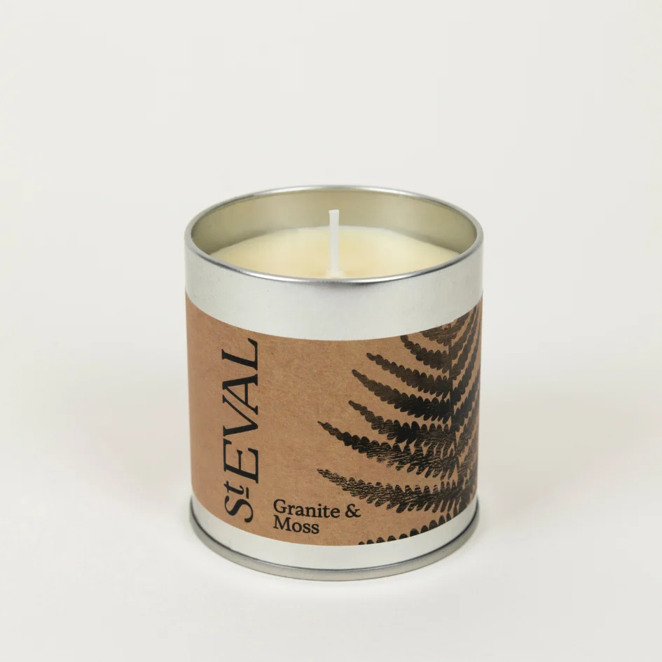 St Eval Granite &  Moss Scented Tin Candle - Image 2