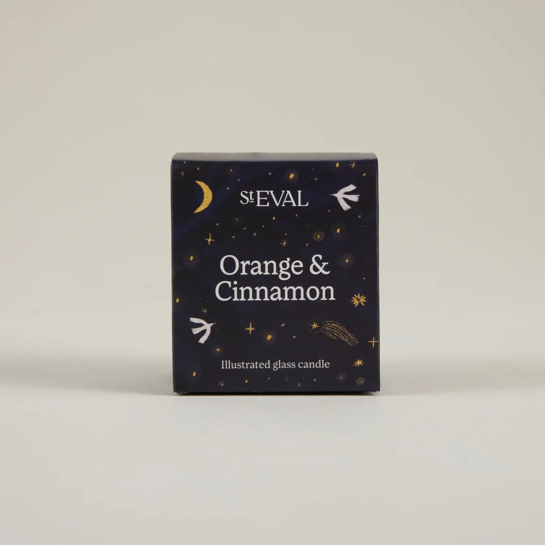 St Eval Orange & Cinnamon Scented Candle, Wonderland Glass - Image 3