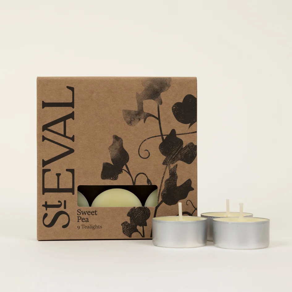 St Eval Sweet Pea Scented Tealights, (Set Of 9) - Image 2
