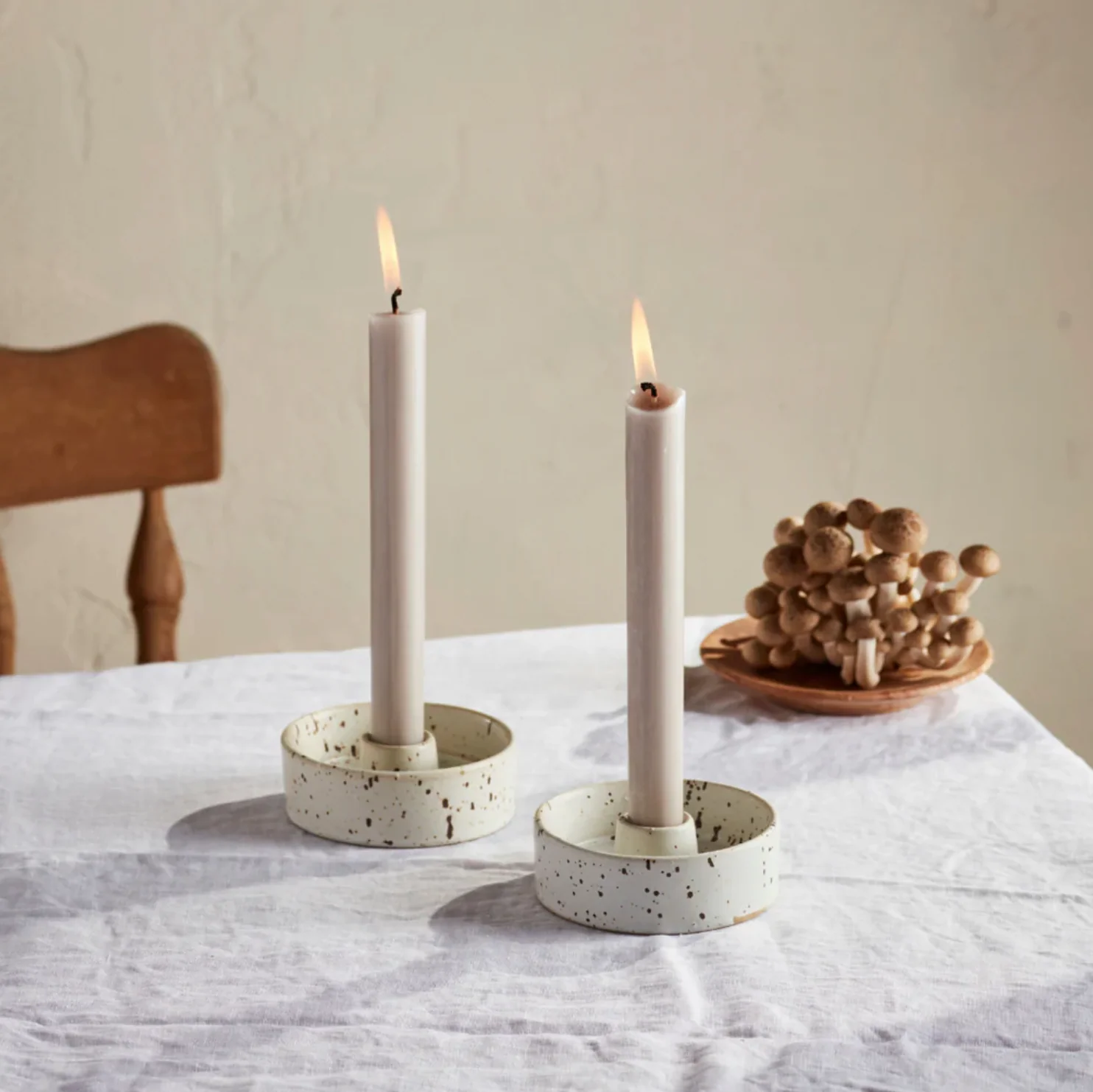 St Eval Unscented Dinner Candle, Mushroom  (Pack Of 6) - Image 4
