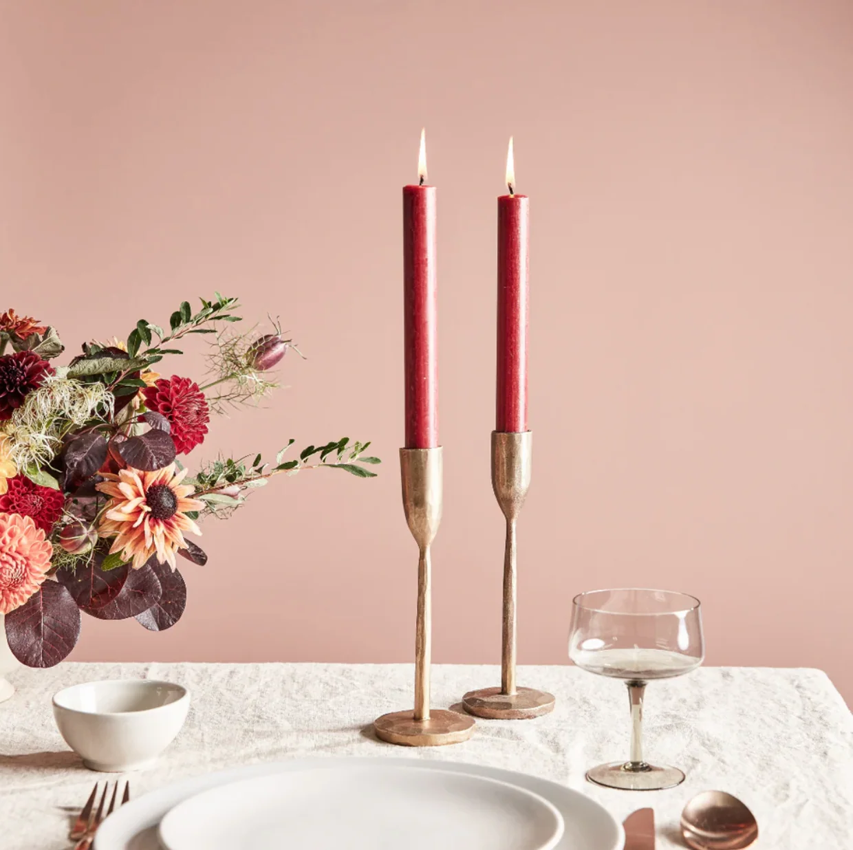 St Eval Unscented Dinner Candle, Red (Pack Of 6) - Image 3