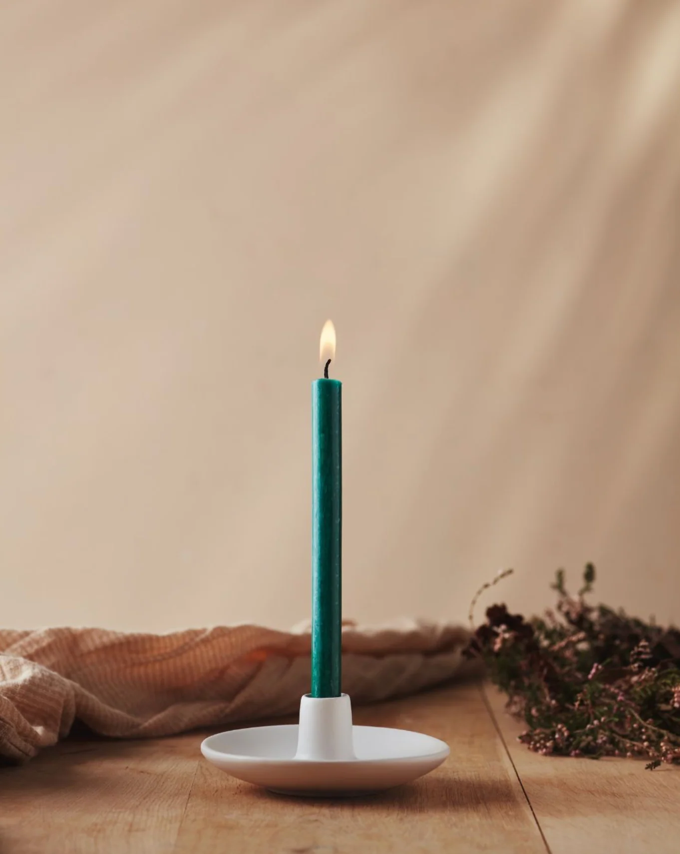 St Eval Unscented Dinner Candle, Woodland Green (Pack Of 6) - Image 3