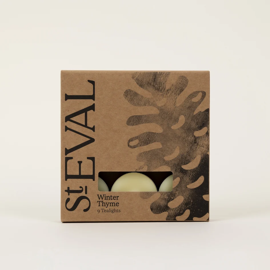 St Eval Winter Thyme Tealights, (Set Of 9)