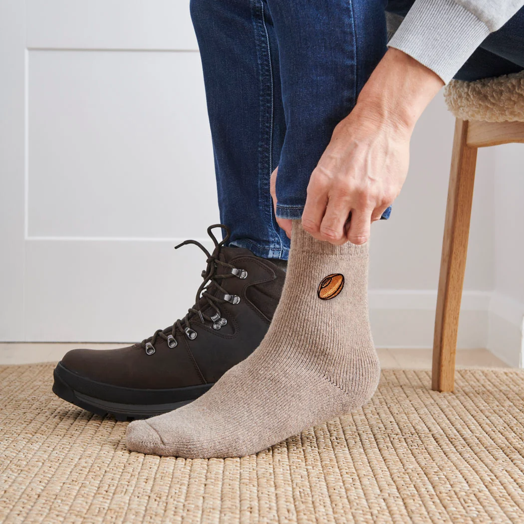 Sweet William Sports Walking Socks, Rugby Ball - Image 4