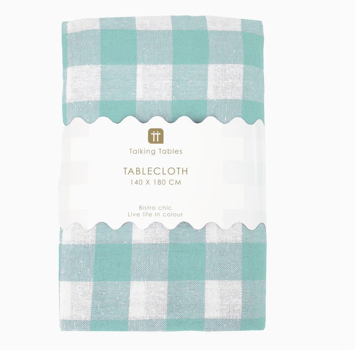 Talking Tables Bon Appetit Gingham Cotton Tablecloth, Mint - Image 11
