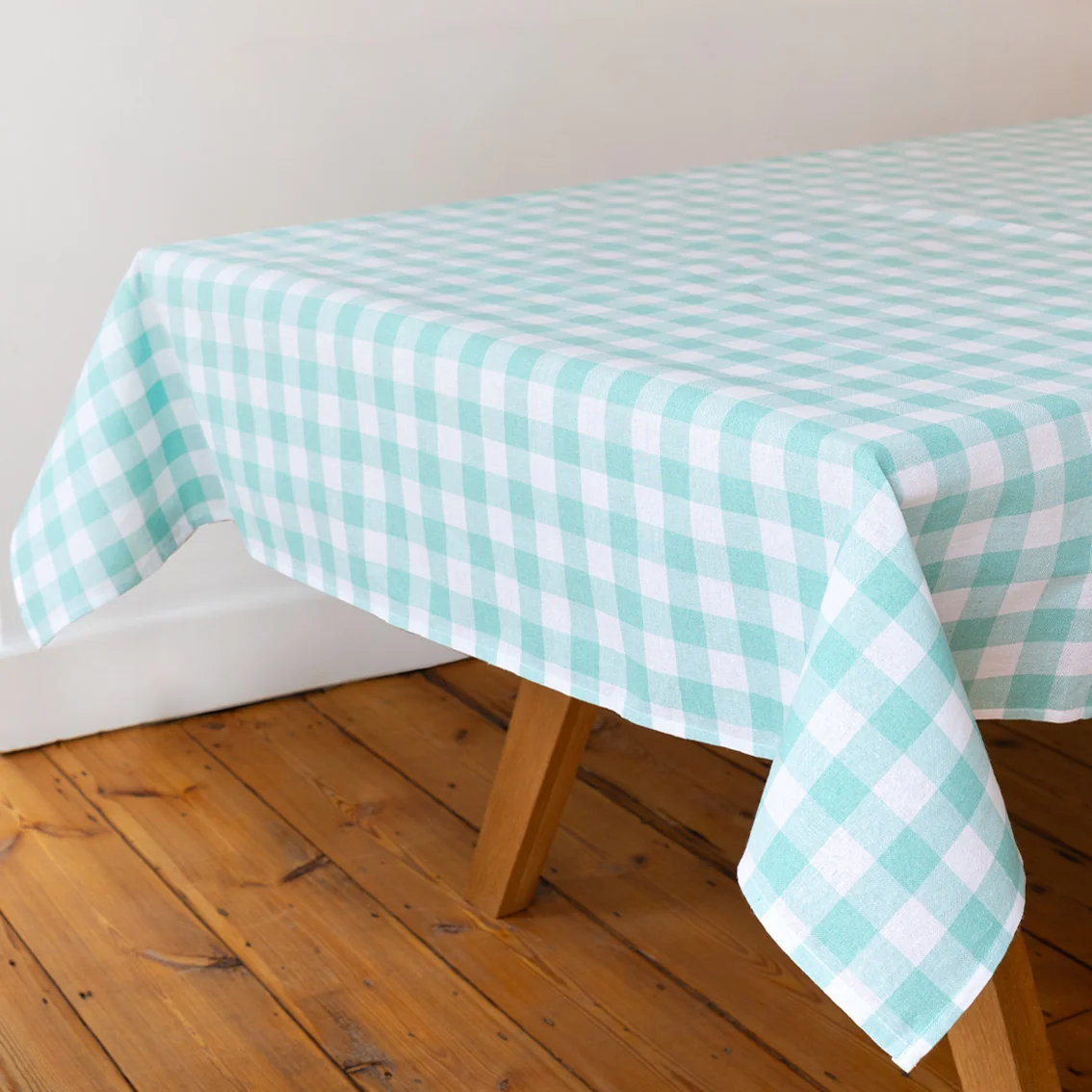 Talking Tables Bon Appetit Gingham Cotton Tablecloth, Mint - Image 9