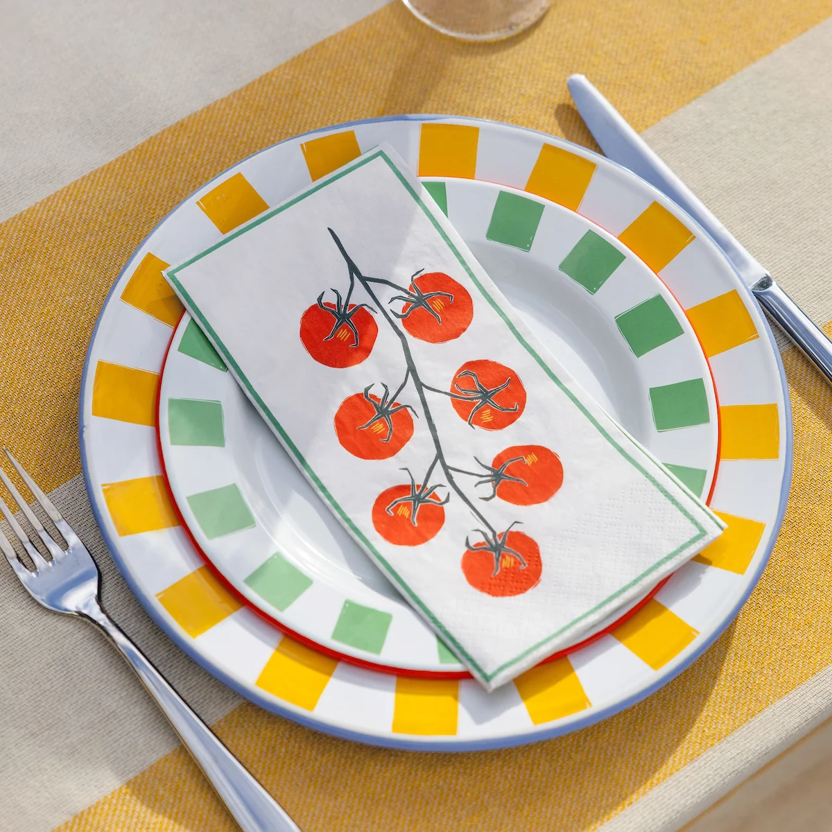 Talking Tables Bon Appetit Tomatoes Enamel Side Plate, (20CM) - Image 6