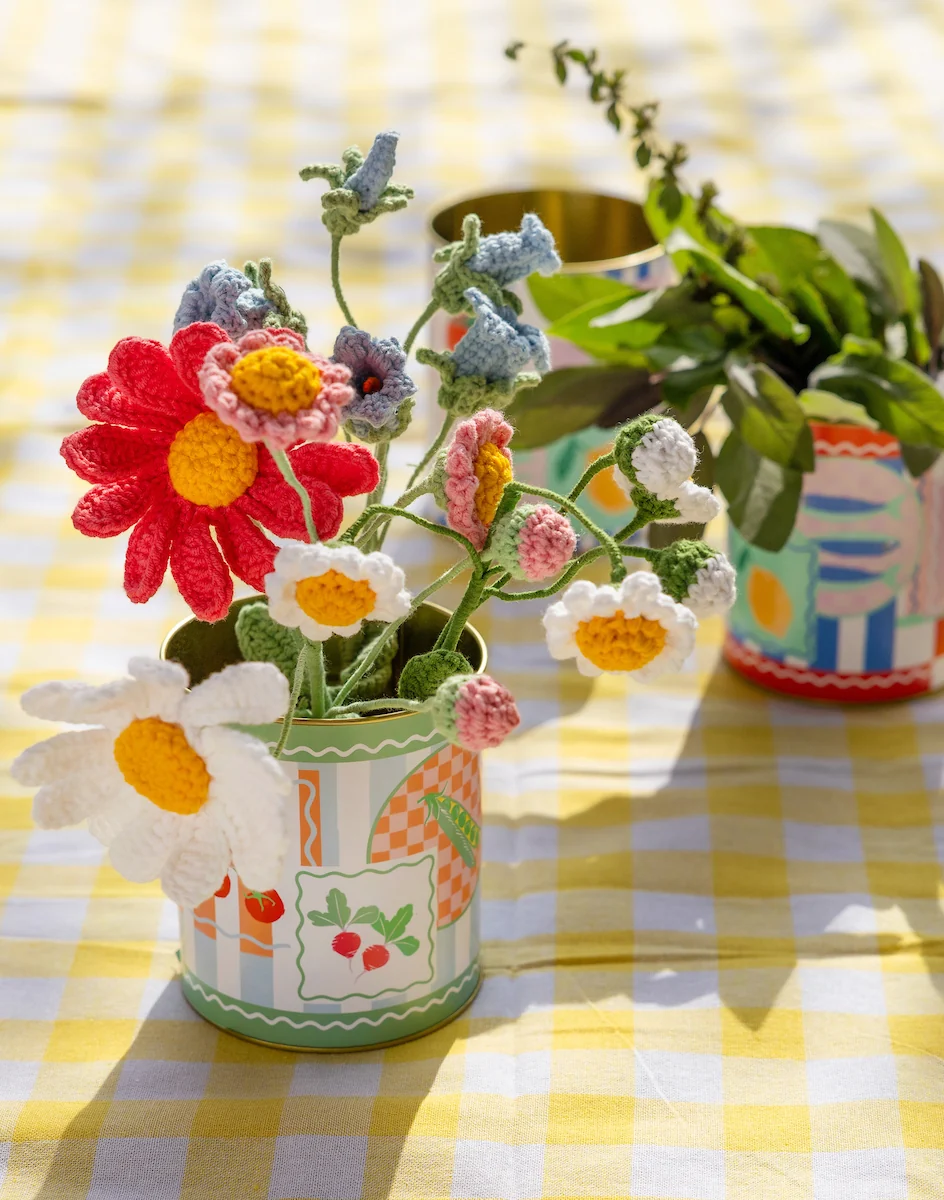 Talking Tables Bon Appetit Utensil Holder, Spring Icons (Set Of 2) - Image 4