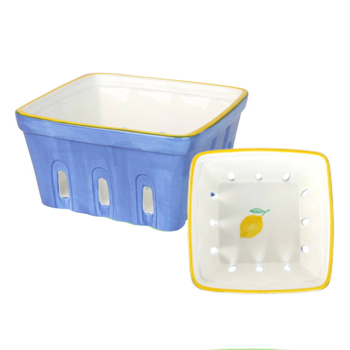 Talking Tables Bon Appetite Ceramic Punnet, Lemon - Image 2
