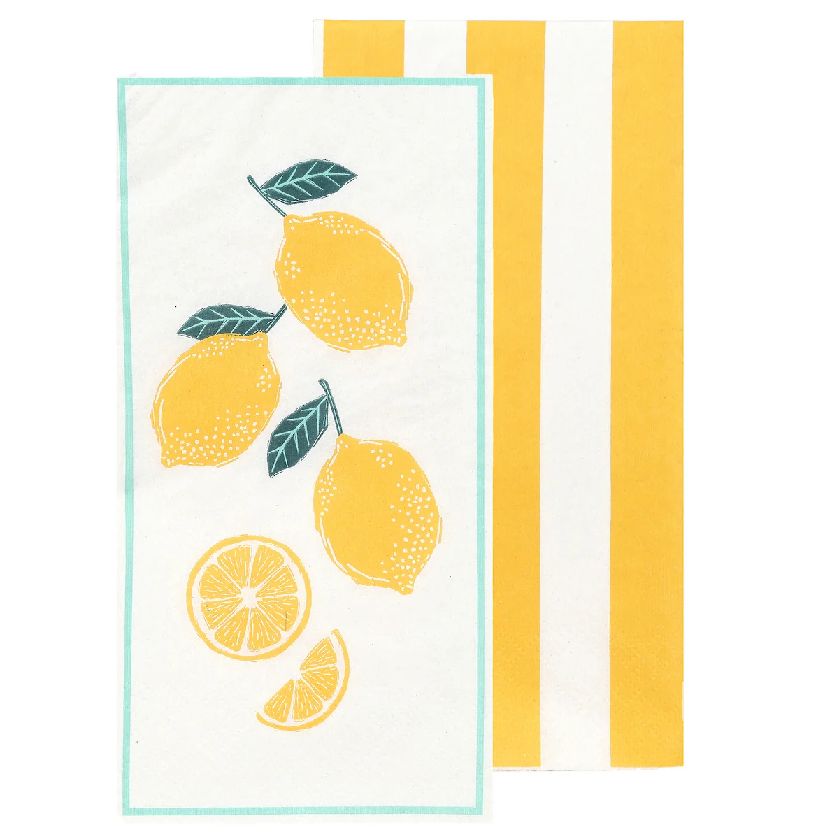 Talking Tables Lemon Long Lunch Paper Napkins ( 16 Pack)