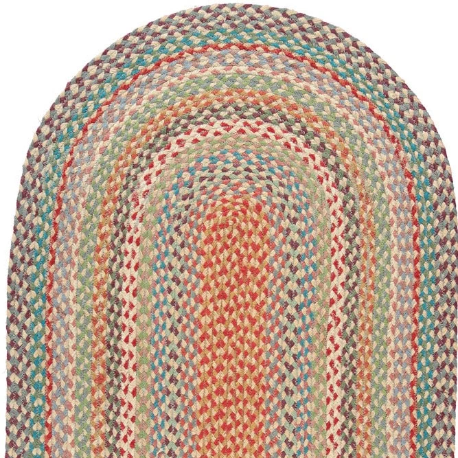 The Braided Rug Company Oval Jute Rug, Carnival - Image 2
