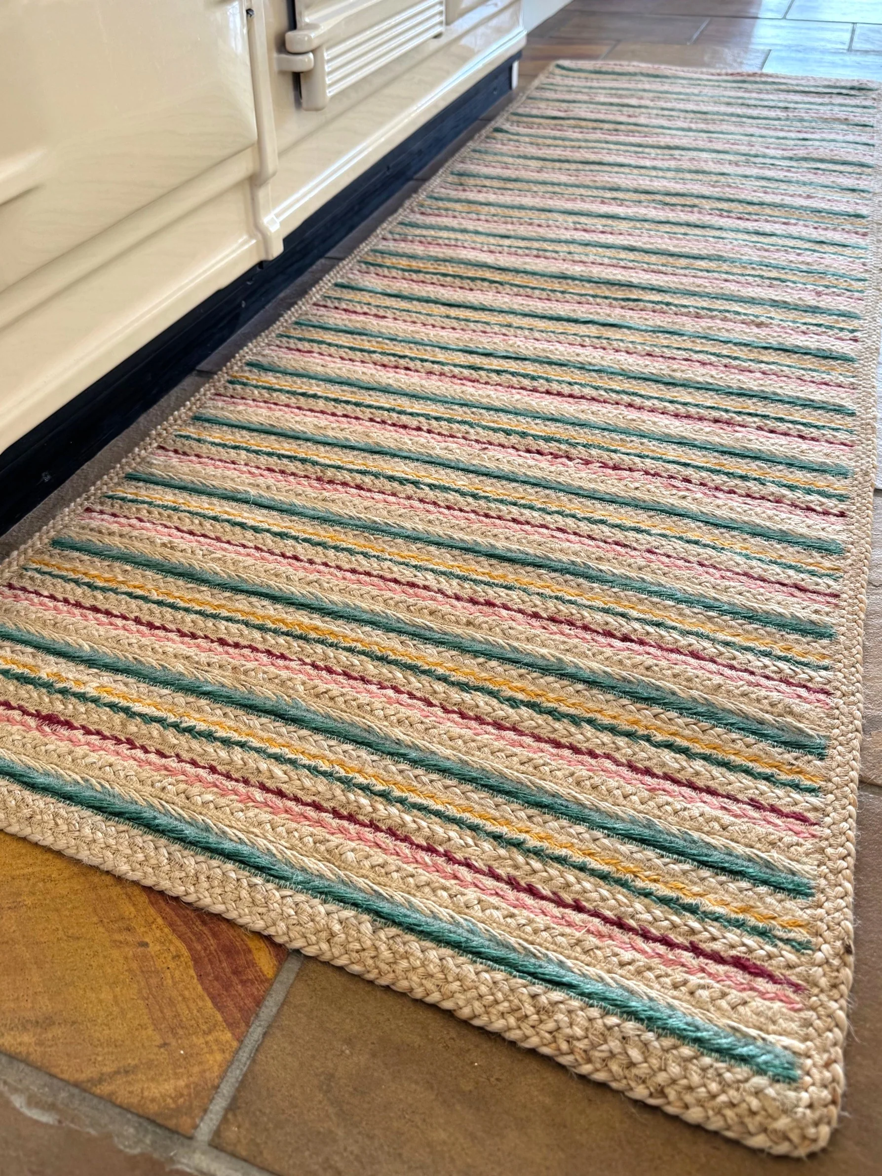 The Braided Rug Company Ikat Rectangle Jute Rug - Image 2