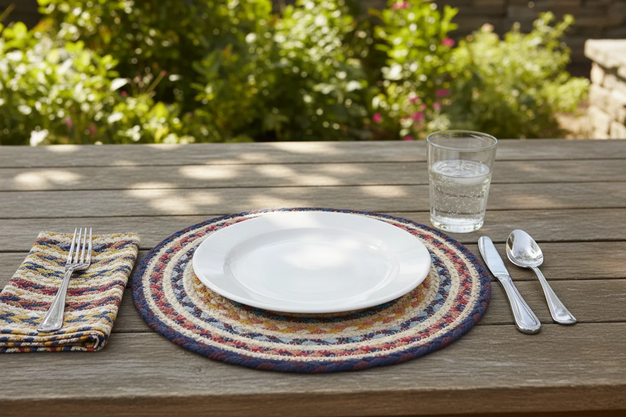 The Braided Rug Company Jute placemats, Fairisle (Set Of 6) - Image 3