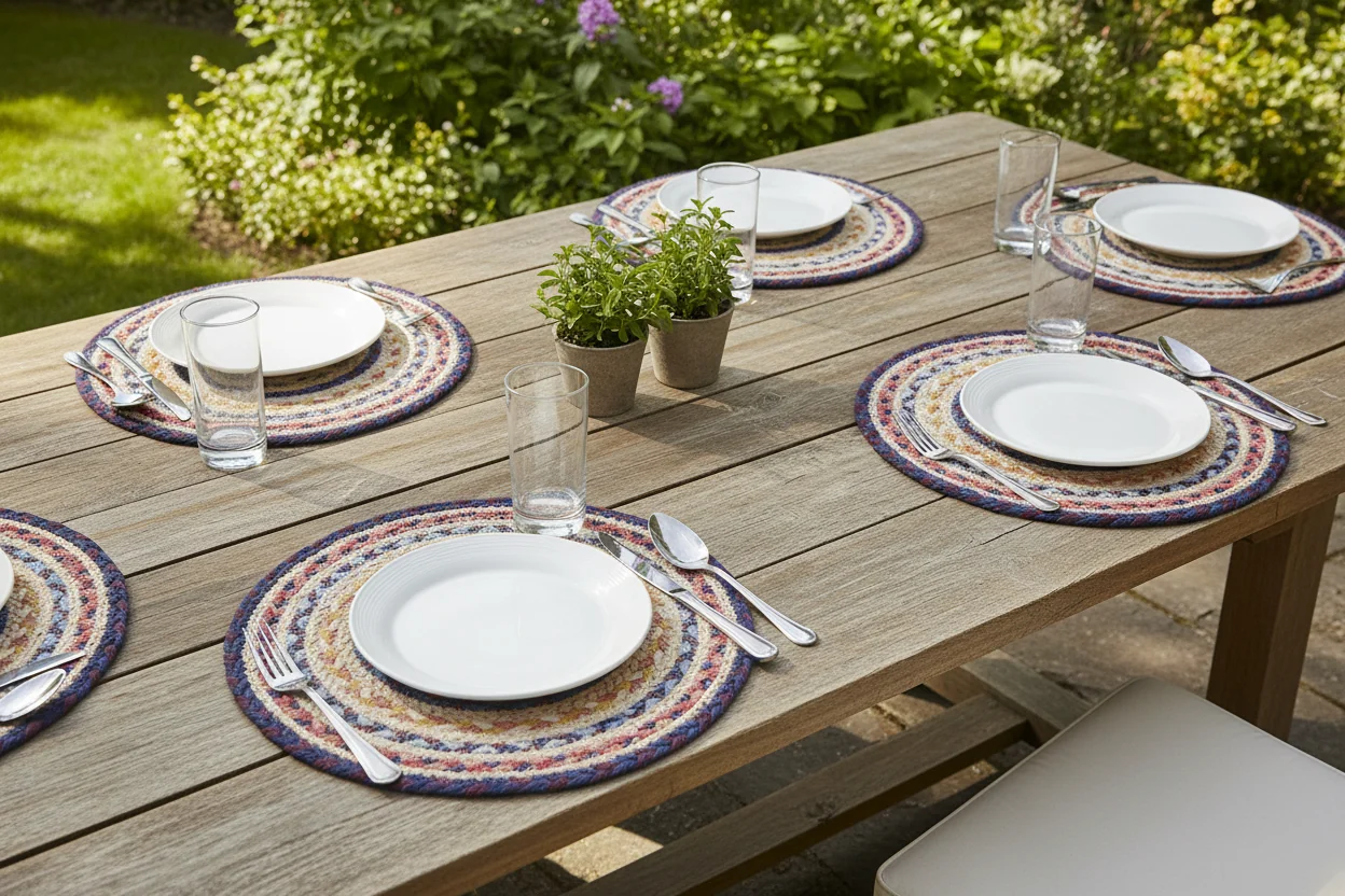 The Braided Rug Company Jute placemats, Fairisle (Set Of 6) - Image 4