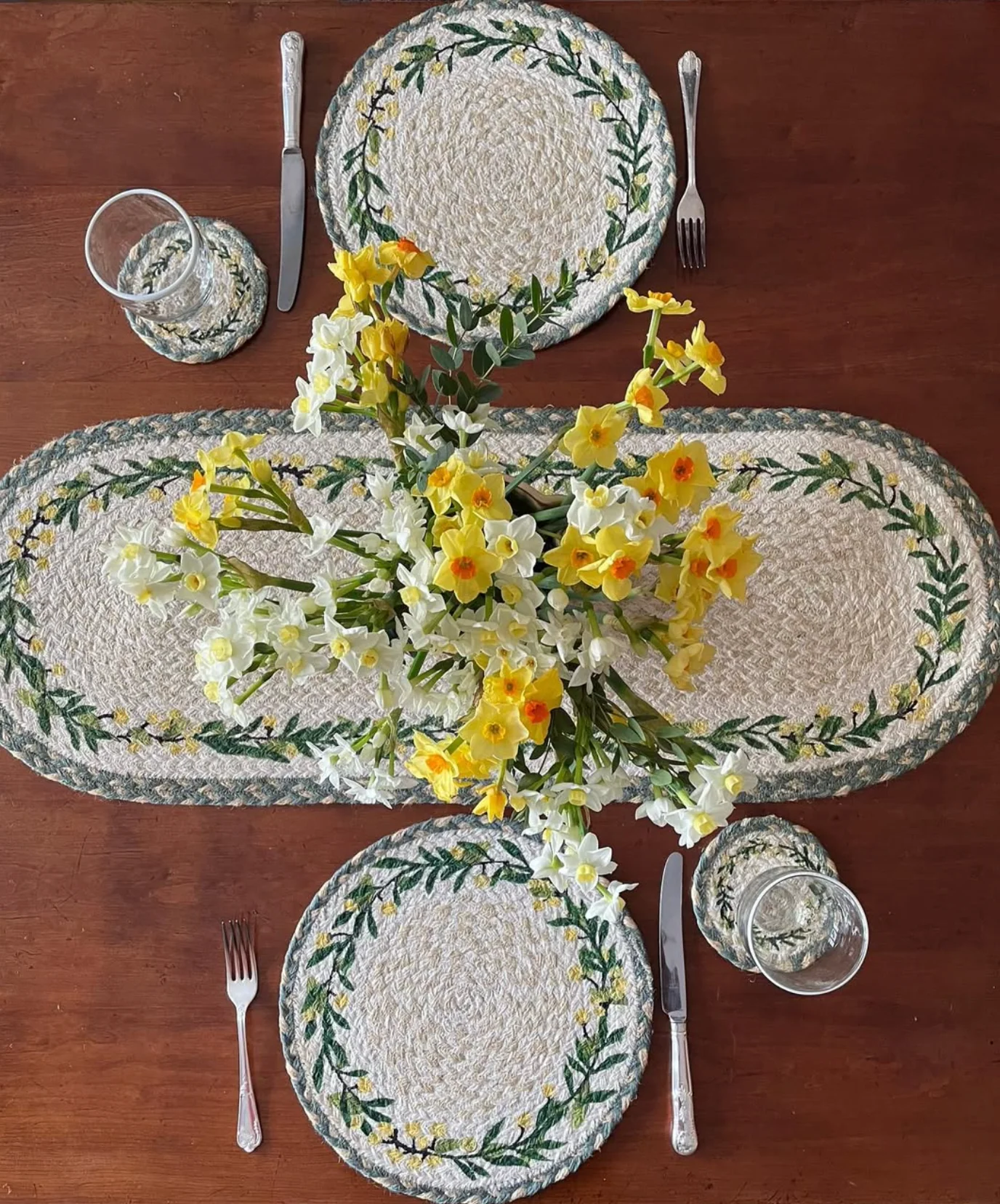 The Braided Rug Company Jute Table Runner, Mimosa - Image 3