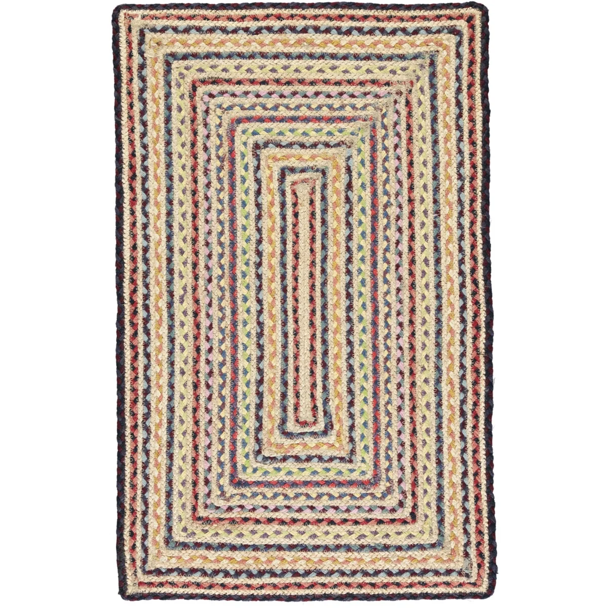 The Braided Rug Company Rectangle Jute Rug, Fairisle