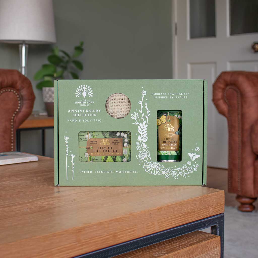The English Soap Company Anniversary, Lily of the Valley Soap & Hand Cream Gift Set - Image 3