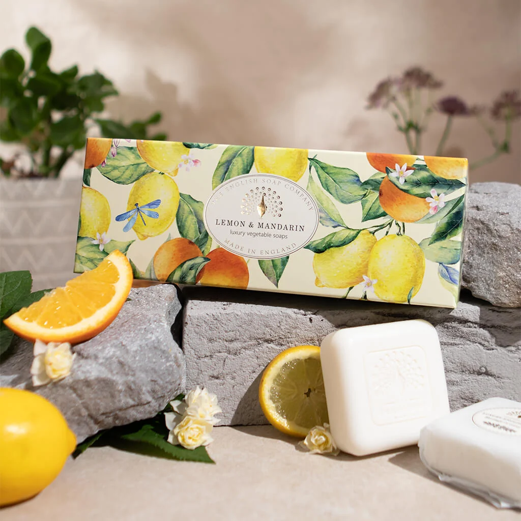 The English Soap Company Heritage Collection, Lemon & Mandarin ( Triple Soap Gift Box ) - Image 5