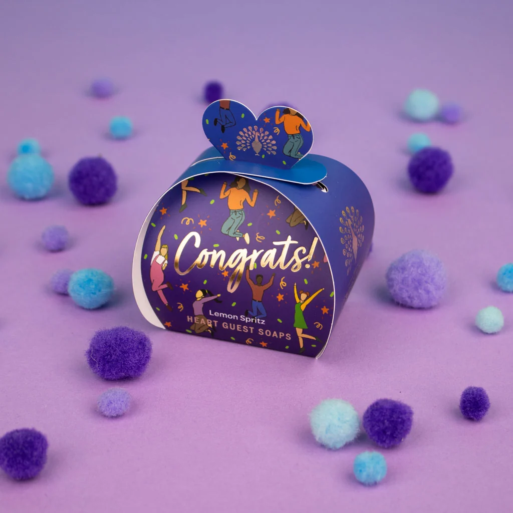 The English Soap Company Occasions Mini Heart Soaps, Congrats - Image 3