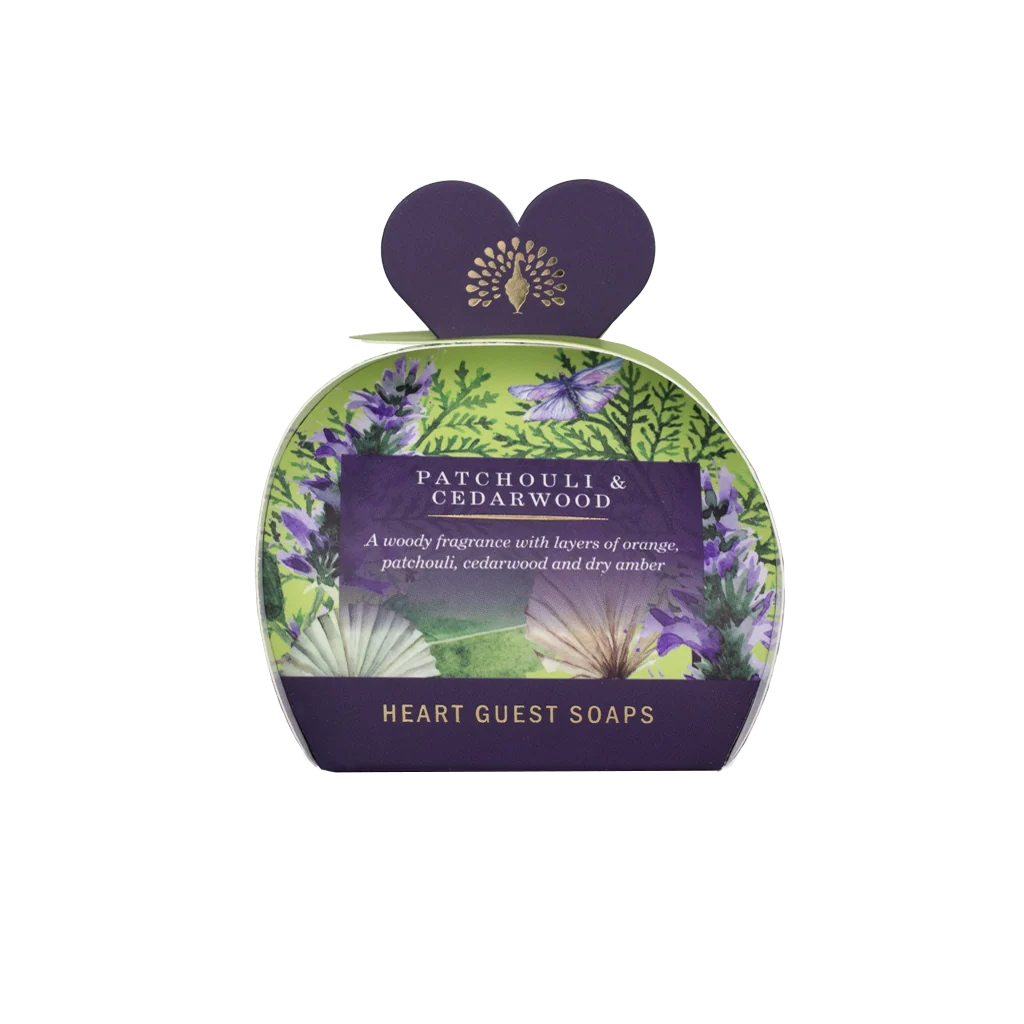 The English Soap Company Signature, Patchouli and Cedarwood Mini Heart Soaps