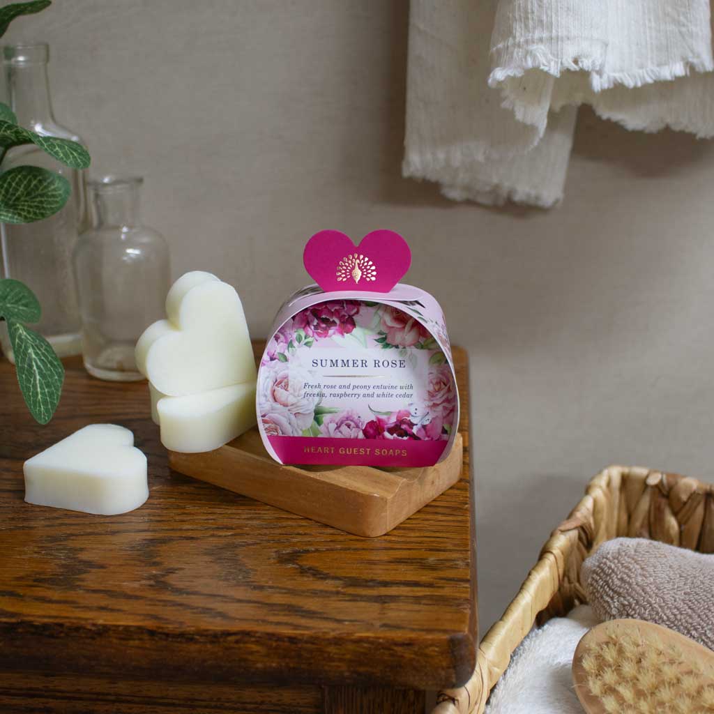 The English Soap Company Heritage , Summer Rose Mini Heart Soap - Image 3
