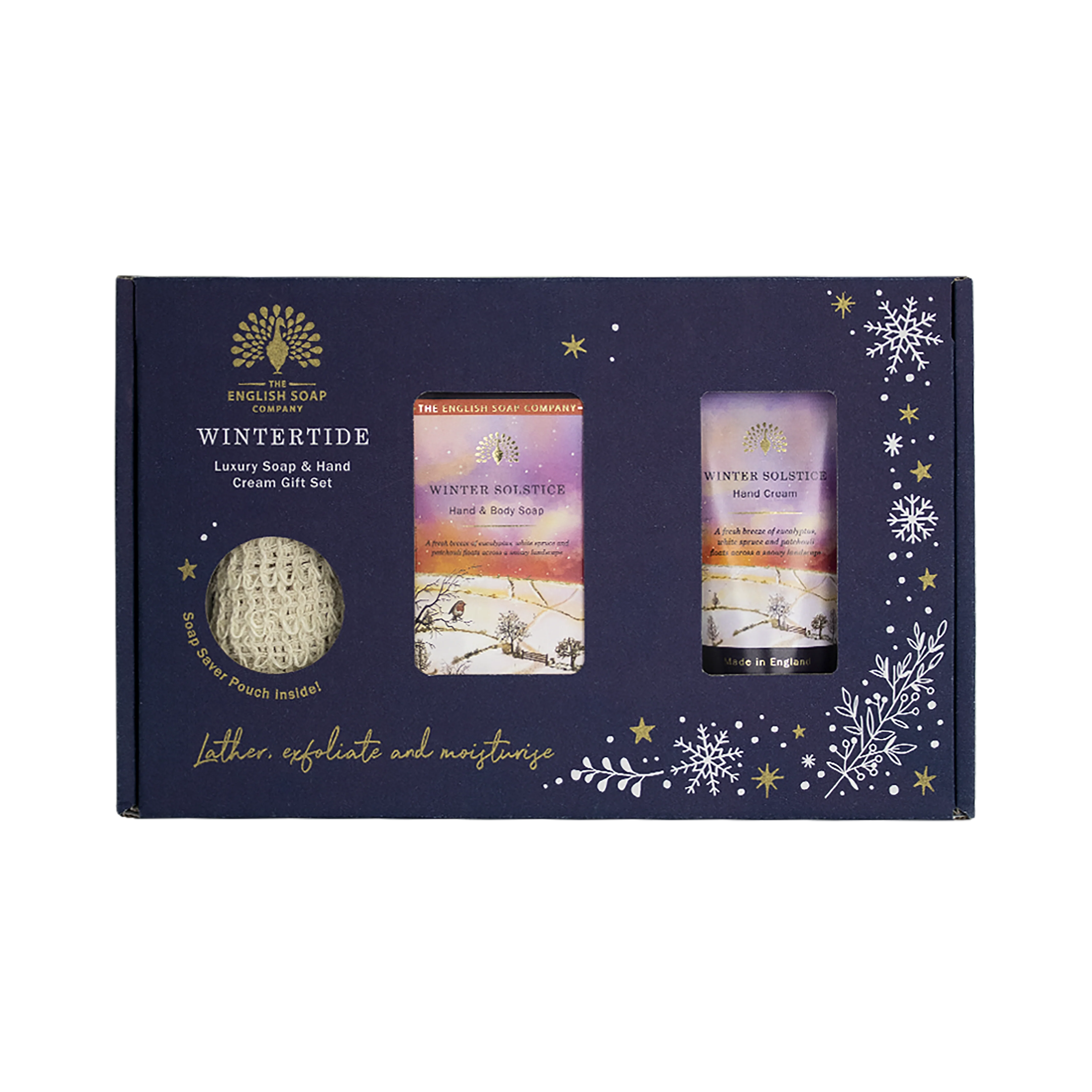 The English Soap Company Wintertide, Winter Solstice Luxury Soap & Hand Cream Gift Set