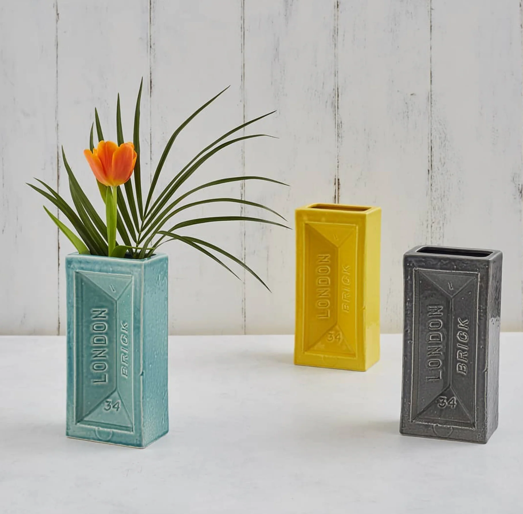 London Brick Vase, Turquoise - Image 3