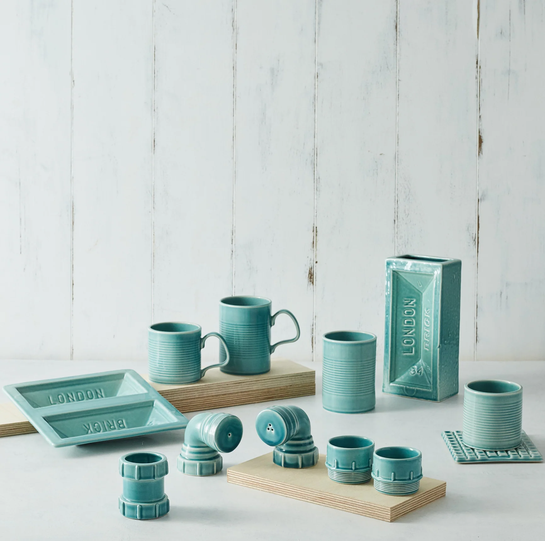London Brick Vase, Turquoise - Image 5