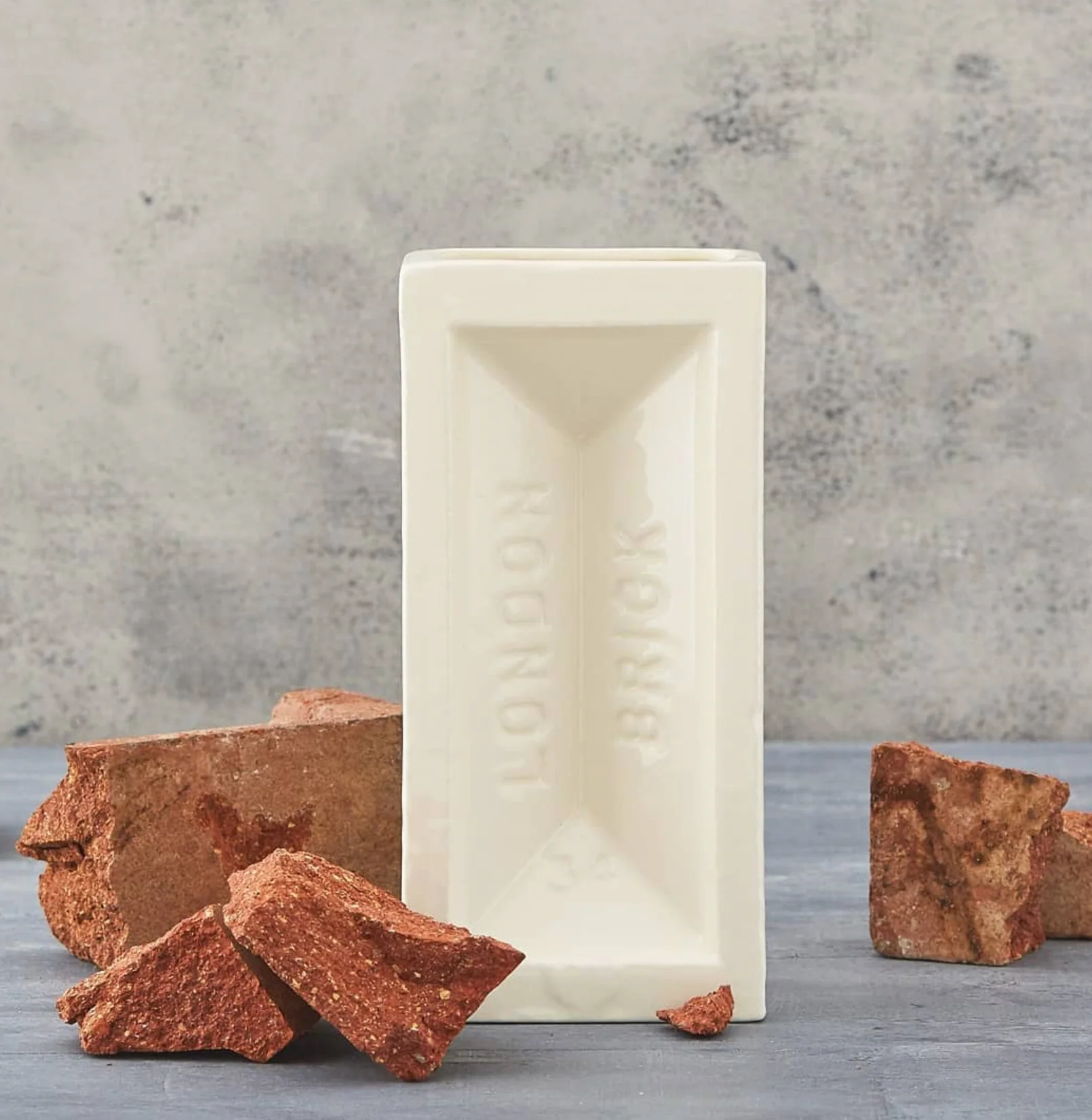 London Brick Vase, White