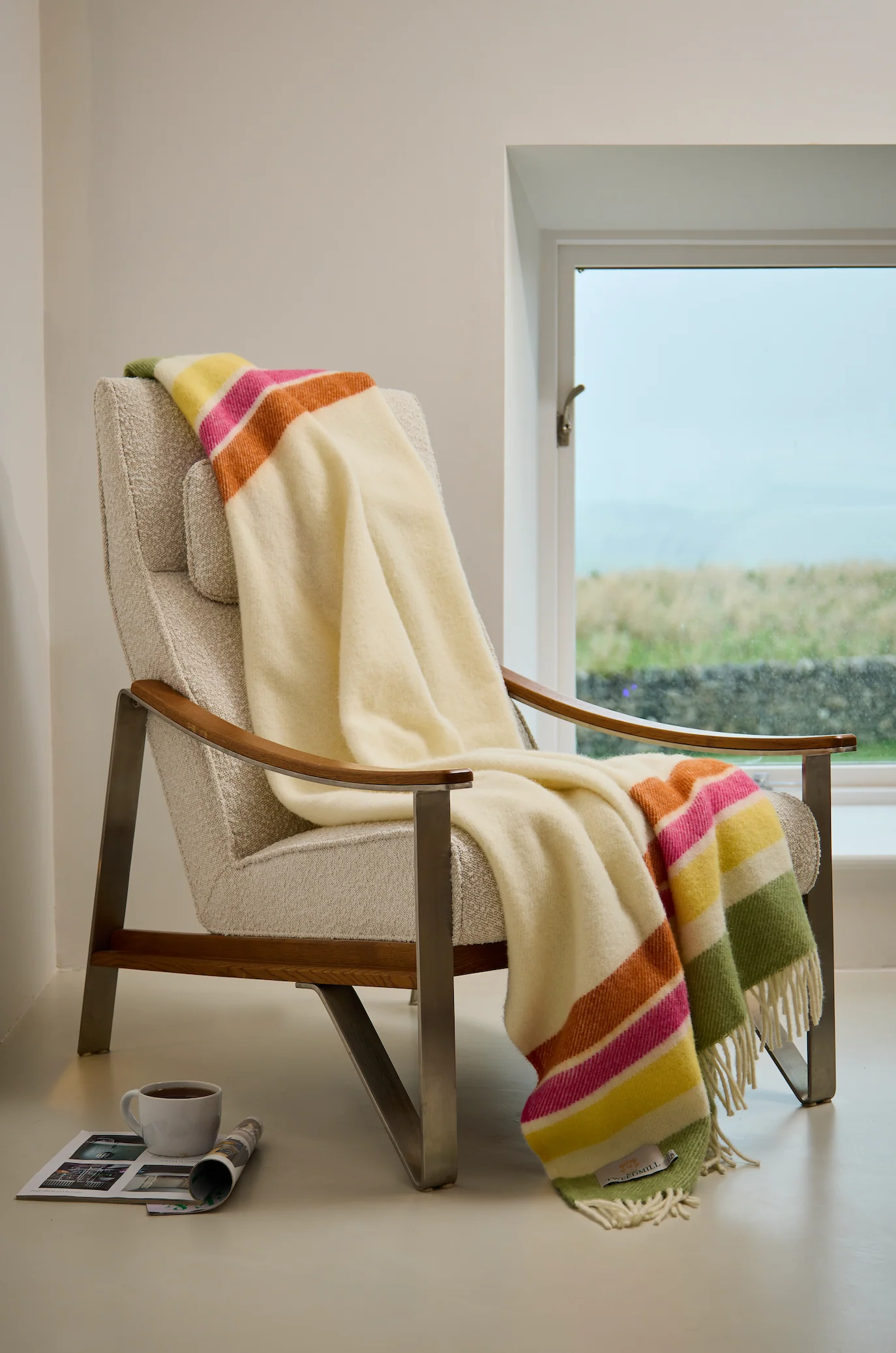 Tweedmill Alaska Pure New Wool Throw, Petal - Image 2