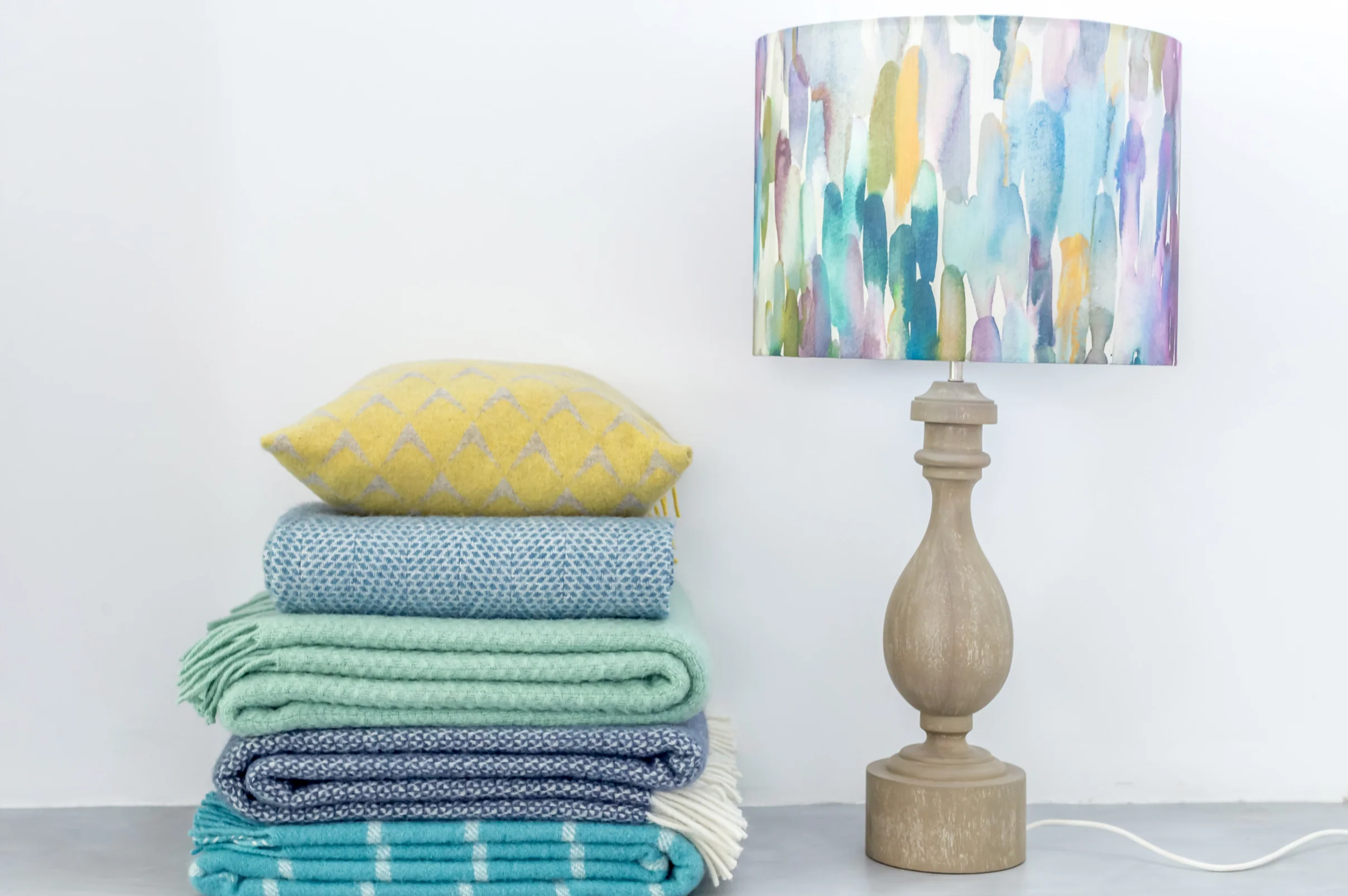 Tweedmill Beehive Pure New Wool Throw, Petrol - Image 6
