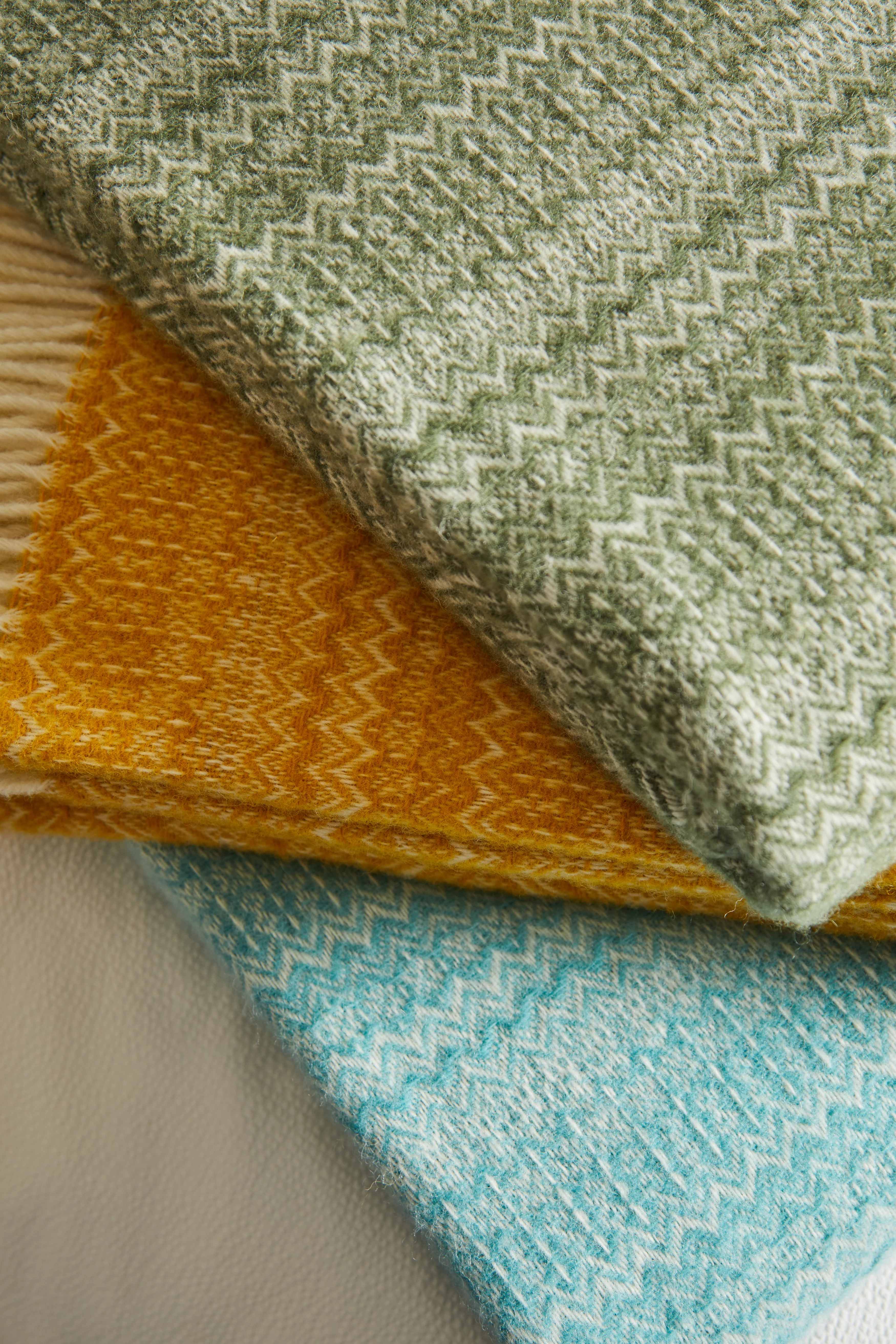 Tweedmill Fair Isle Pure New Wool Throw, Spearmint - Image 5