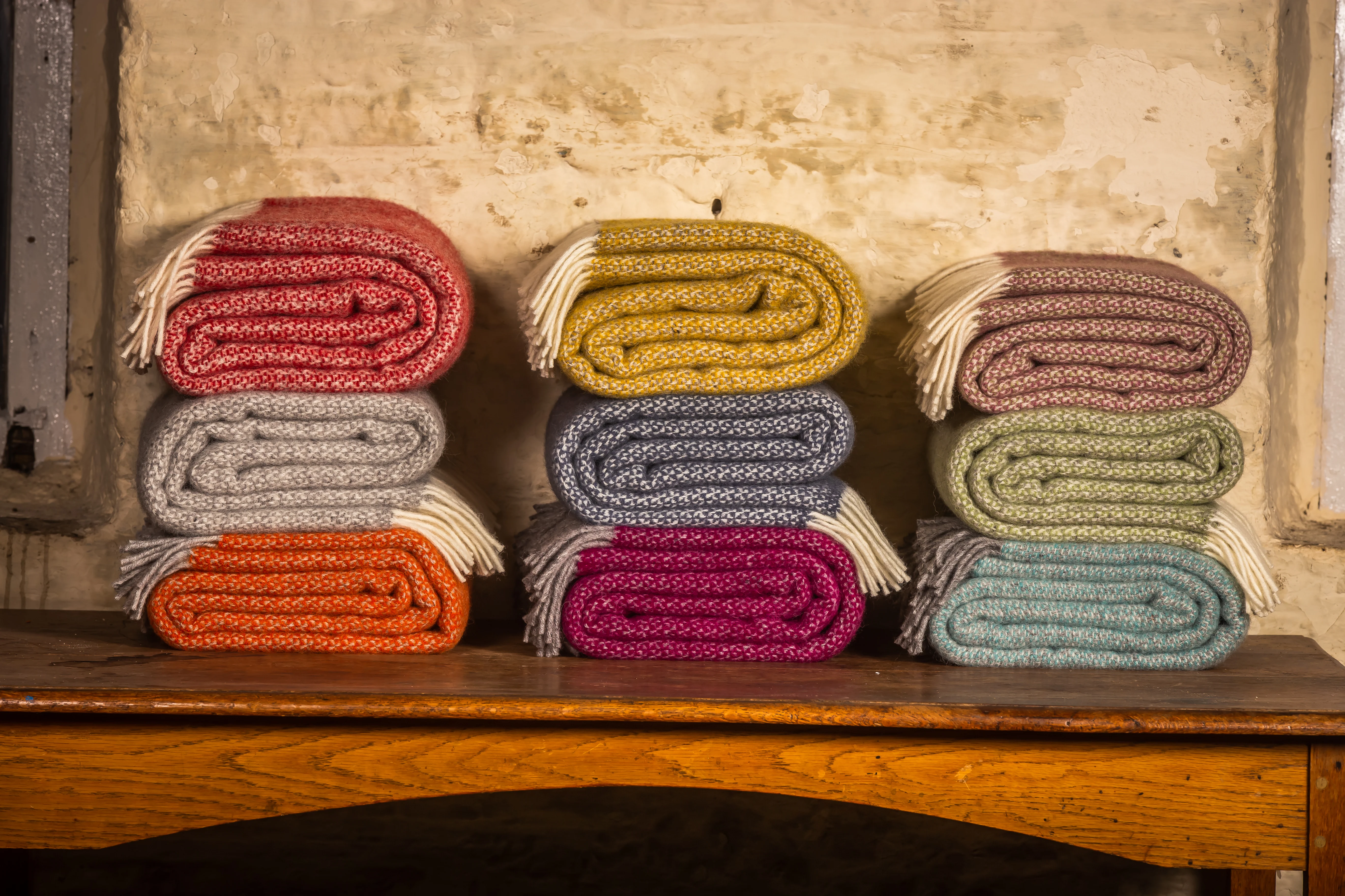 Tweedmill Illusion Pure New Wool Throw, Green & Grey - Image 9
