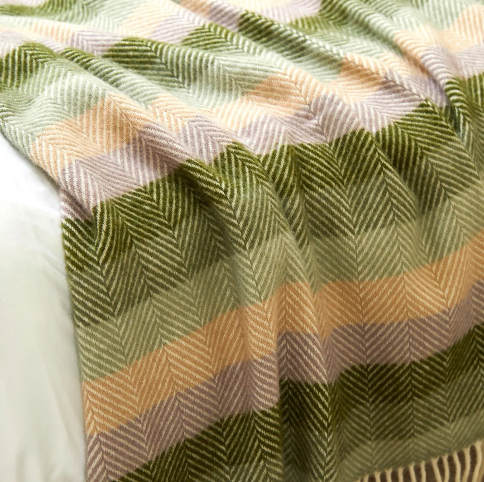 Tweedmill Pure New Wool Throw,Stripe Botanical - Image 6