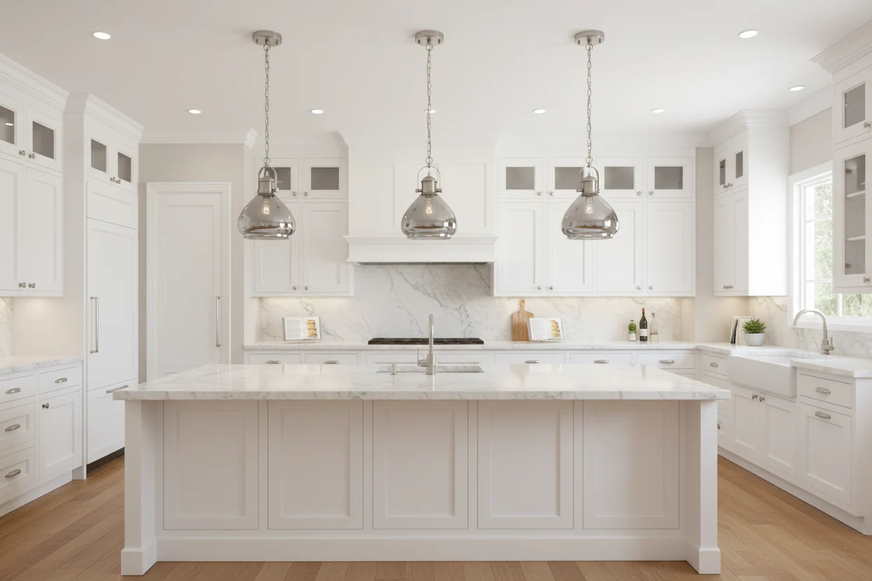 Vista Smoked Glass Pendant, Satin Nickel Finish - Image 4