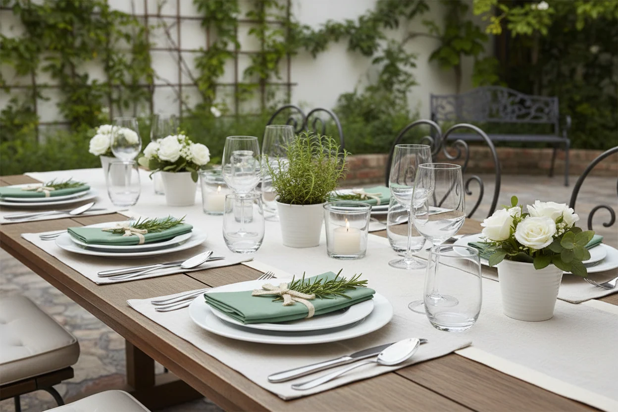 Walton & Co Cotton Napkins, Dill Green  (Set Of 4) - Image 5