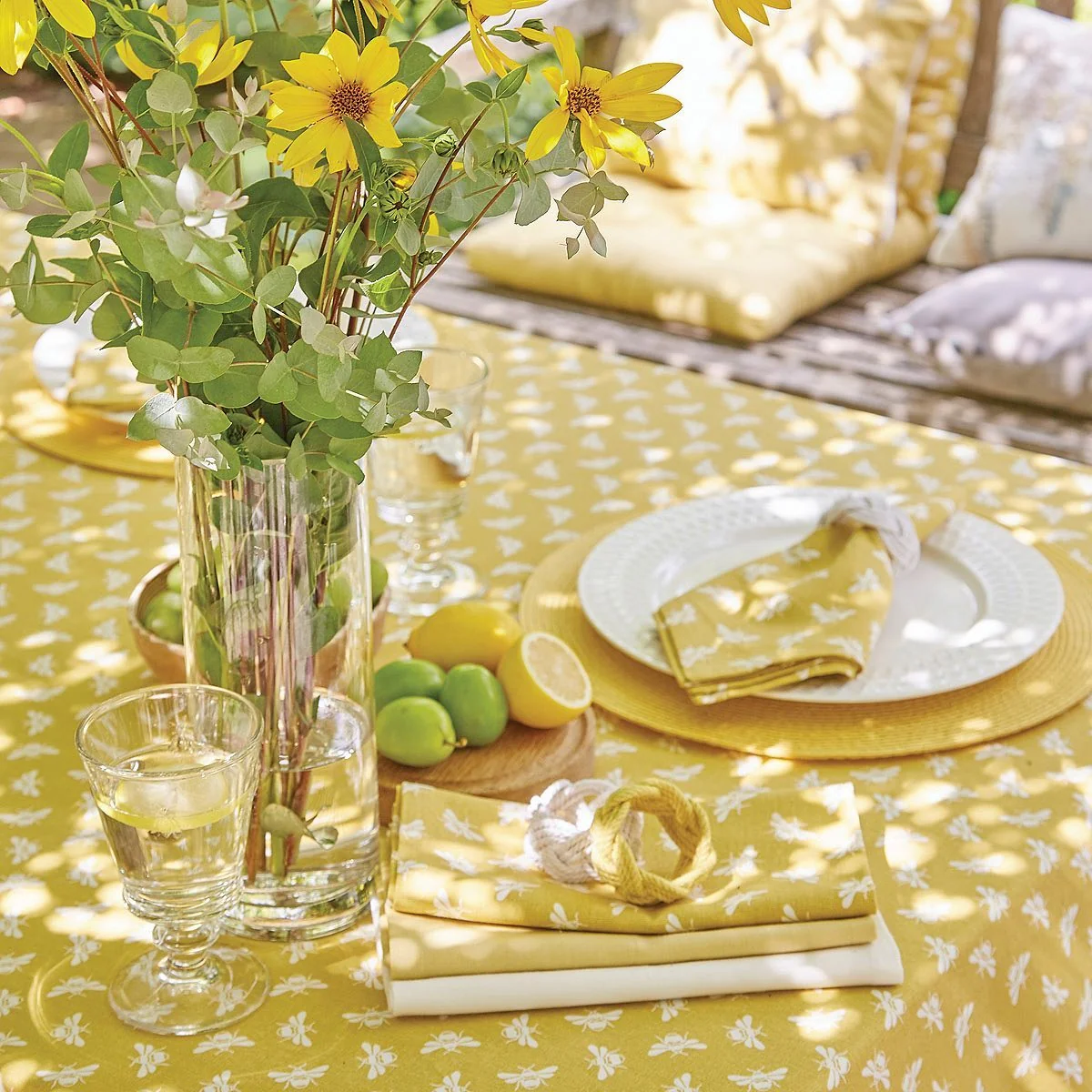 Walton & Co Cotton Napkins, Ochre (Set Of 4) - Image 6