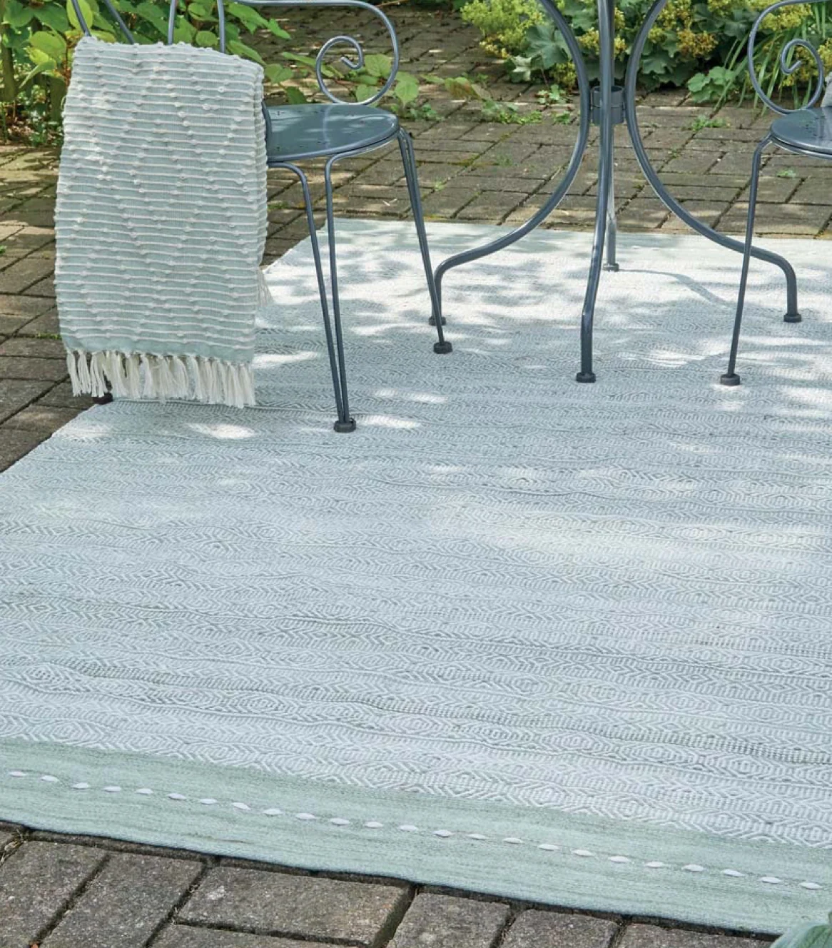 Walton & Co Diamond Weave Rug, Sage - Image 5