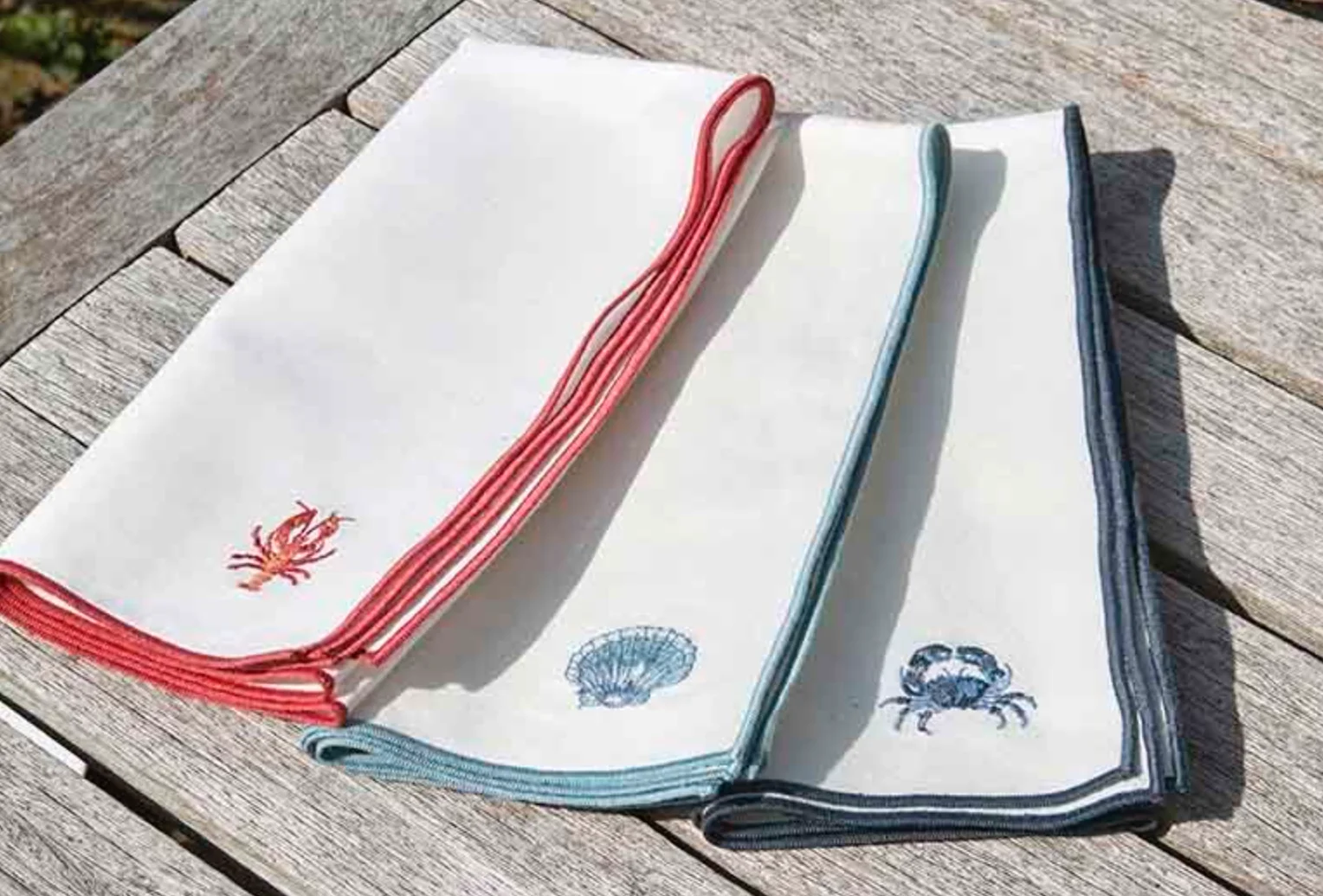 Walton & Co Embroidered Napkin Crab (Set of 2) - Image 2