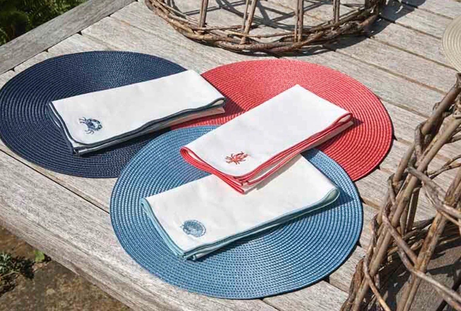 Walton & Co Embroidered Napkin Lobster (Set of 2) - Image 3