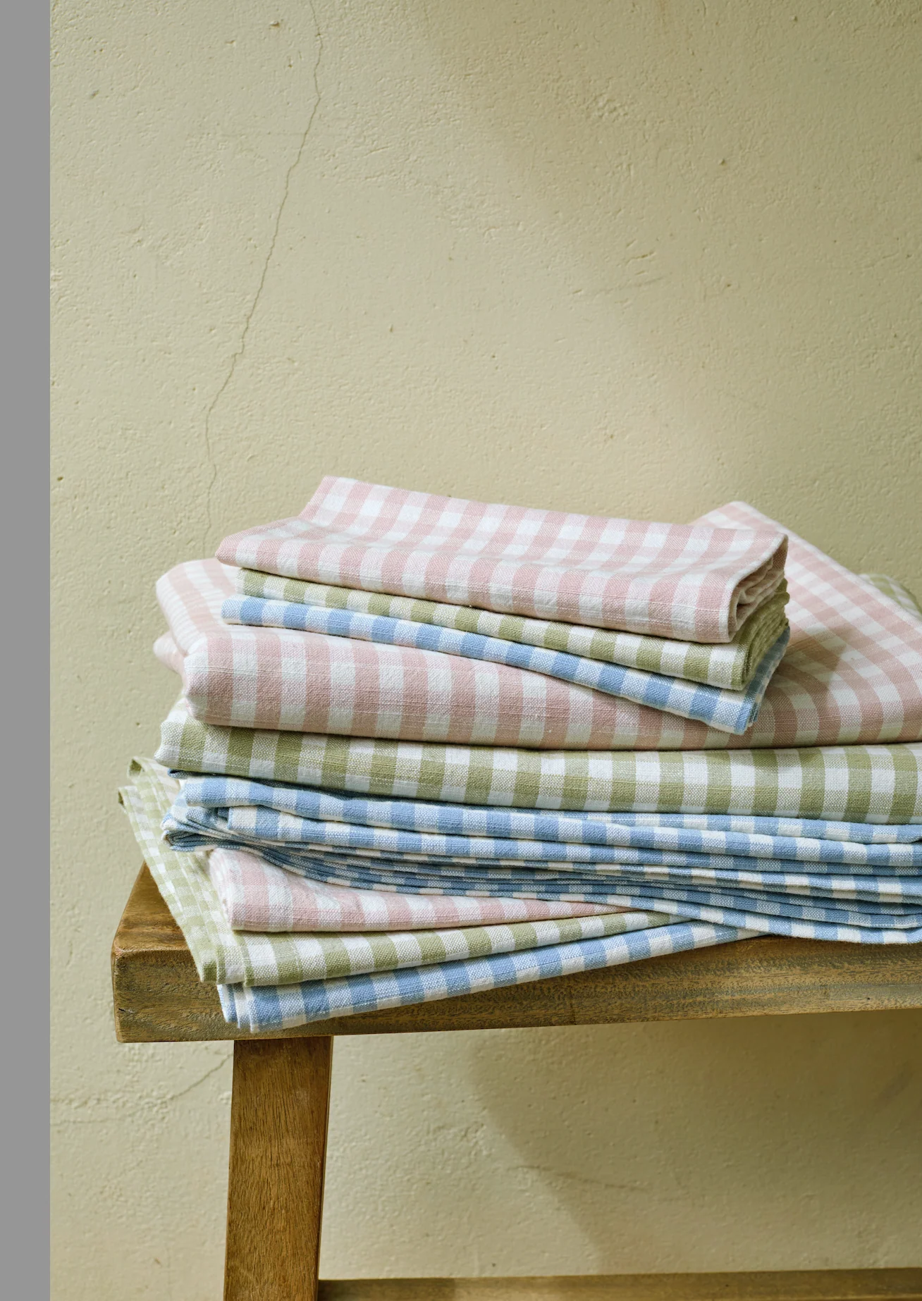 Walton & Co Gingham Cotton Tablecloth, Blue - Image 3
