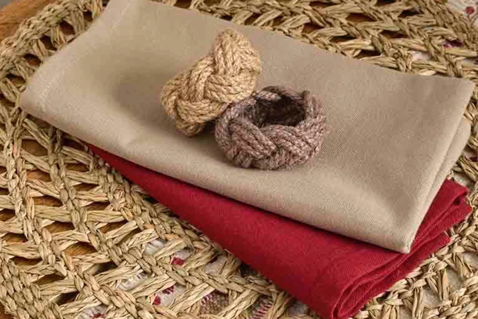Walton & Co Jute Napkin Ring, Brown - Image 2